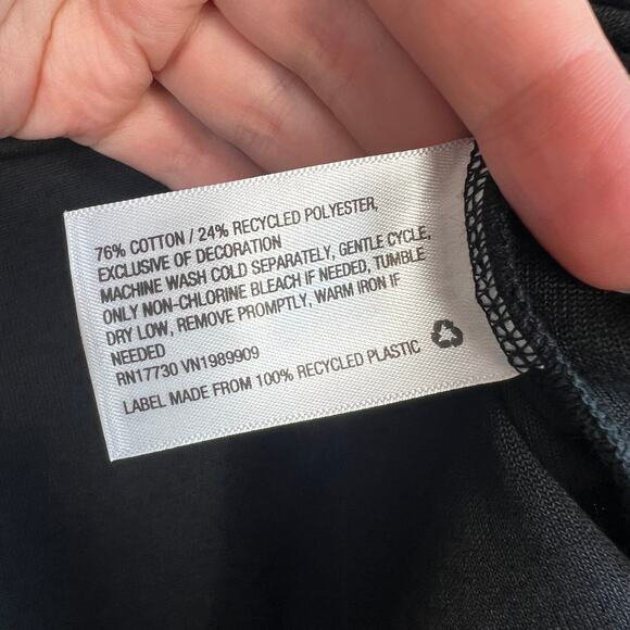 NWT JoyLab Black Velvet Velour Slouchy Pullover Sweatshirt Size Medium Lounge - Picture 7 of 7